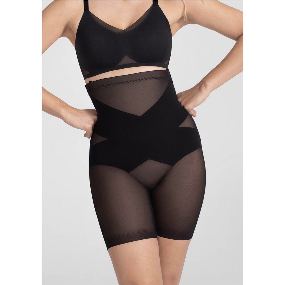 Honeylove SuperPower Short 1X Black Shapewear Compression New - Picture 1 of 4